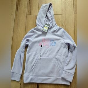 Under Armour Light Purple Hoodie with Motivational Text